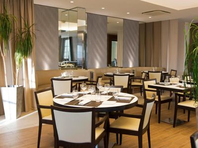 Restaurant and terrace overlooking the bay of Nice