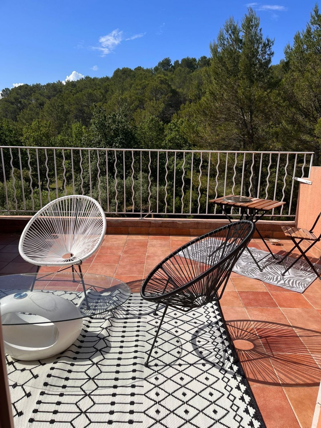 80 m² terrace with swimming pool and 4000 m² park