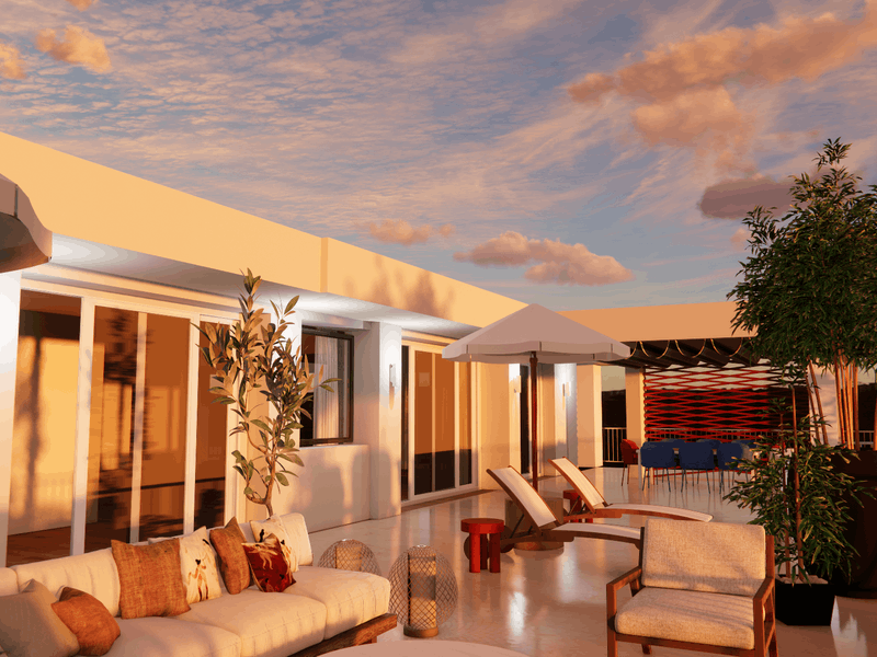 100 m² apartment with 100 m² terrace sea view