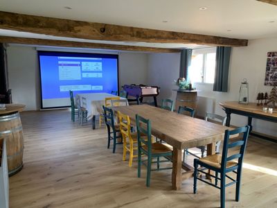 Salle de 100 m² dans un corps de ferme ancien typiquement Normand