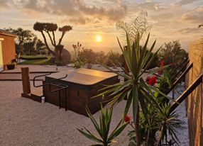 Terrace at sunset