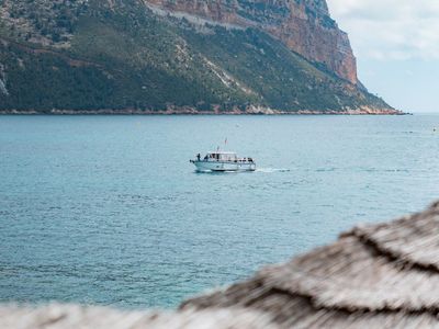 Chic Beachfront Hotel Terrace in Cassis with Sea Views
