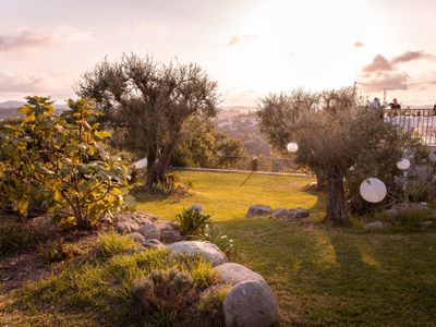 Panoramic terraces, swimming pool and garden