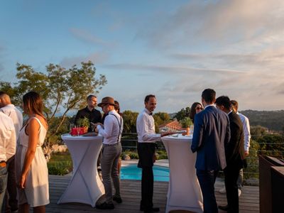 Panoramic terraces, swimming pool and garden