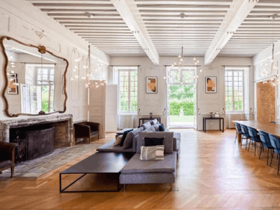 17th century castle with 1 ha of French gardens and swimming pool