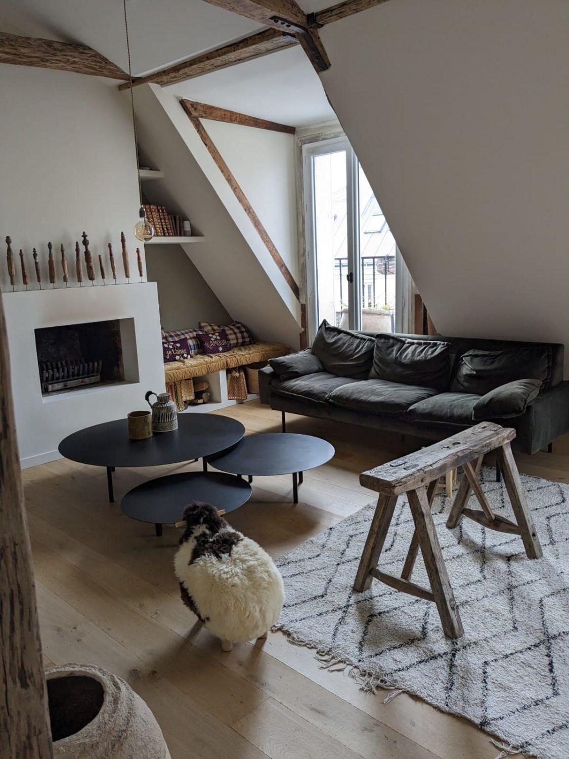 Architect's Apartment with Cathedral Roof in SoPi, Paris