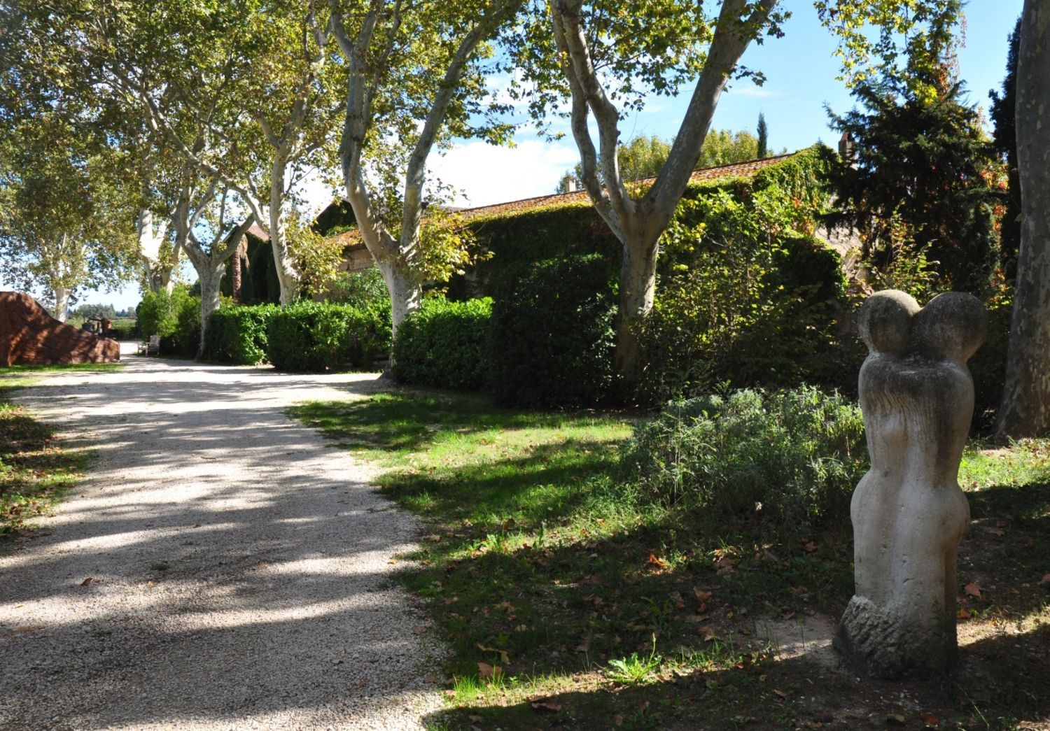 Grand jardin avec fontaine