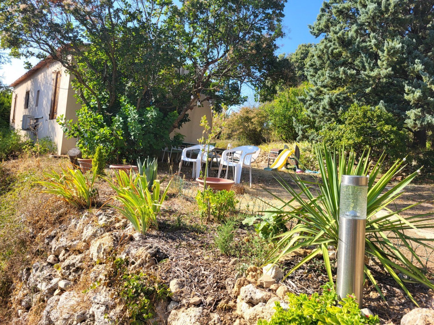 Outdoor property with playhouse
