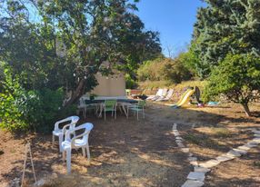 Outdoor property with playhouse