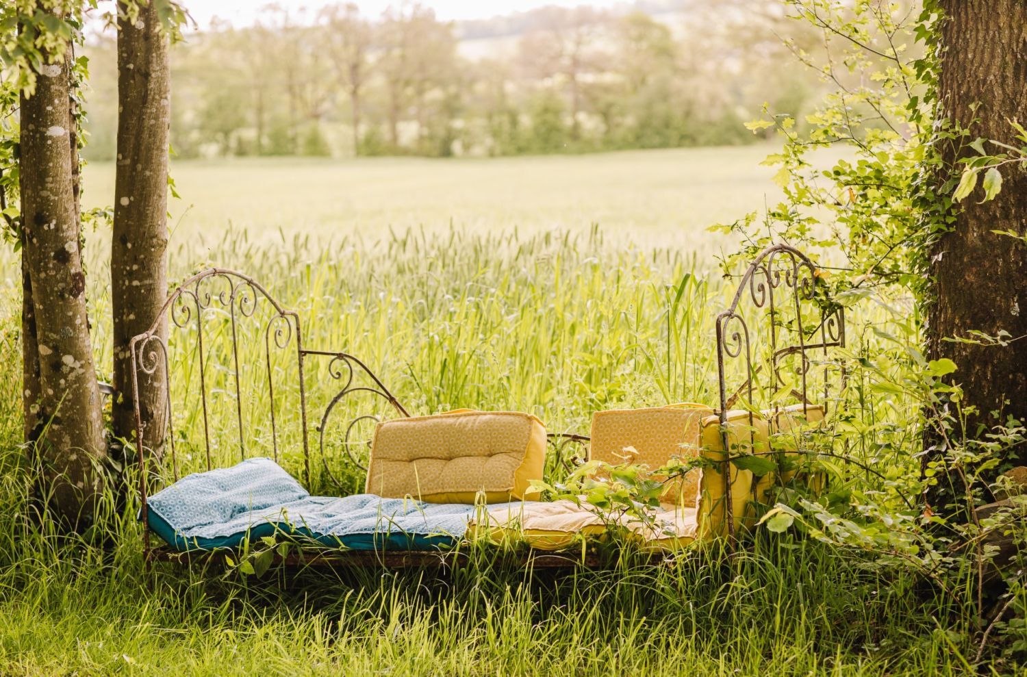 Unusual lodges, gite, terrace and large garden