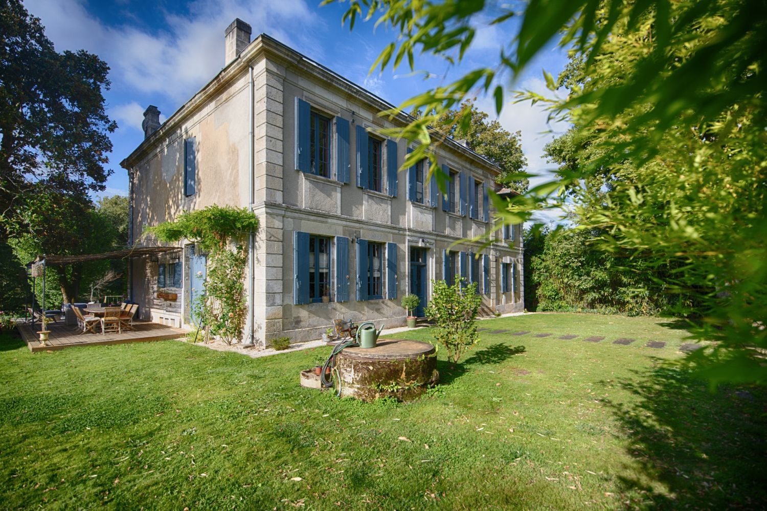 Mansion with swimming pool and garden