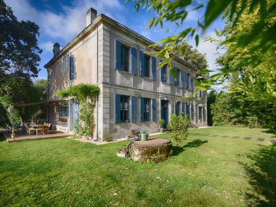 Mansion with swimming pool and garden