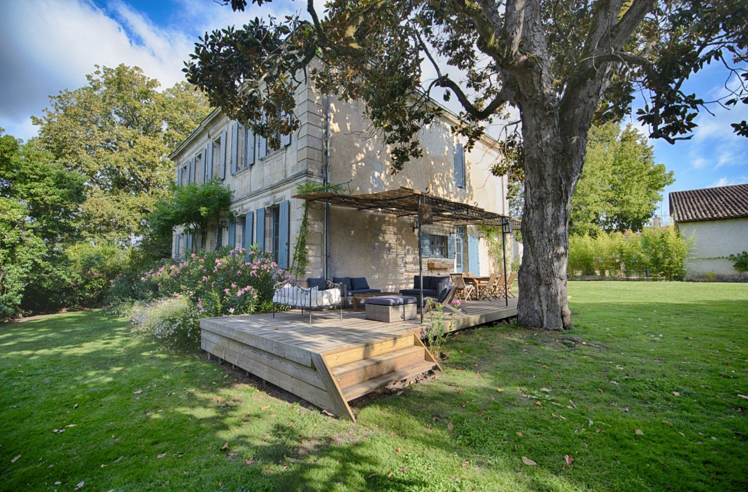 Mansion with swimming pool and garden