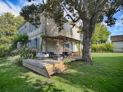 Mansion with swimming pool and garden