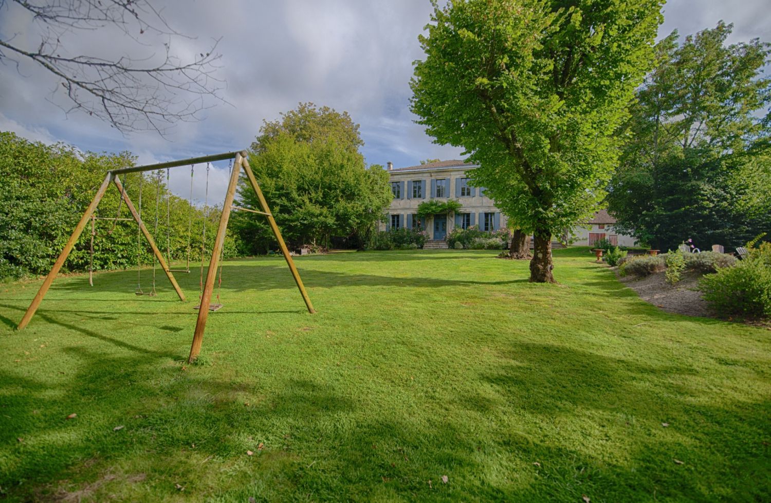 Mansion with swimming pool and garden
