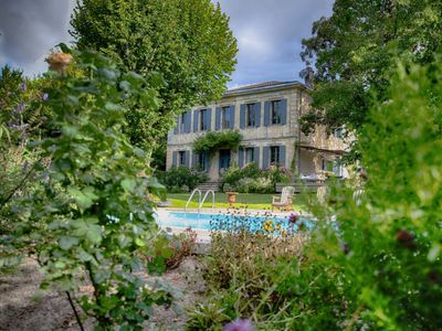 Mansion with swimming pool and garden