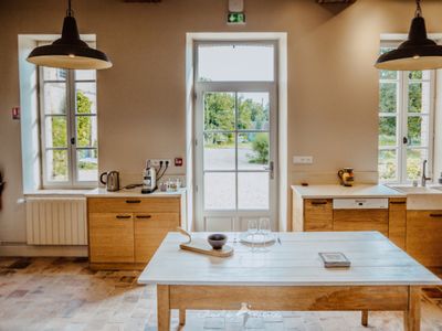 Reception area with swimming pool in Perche