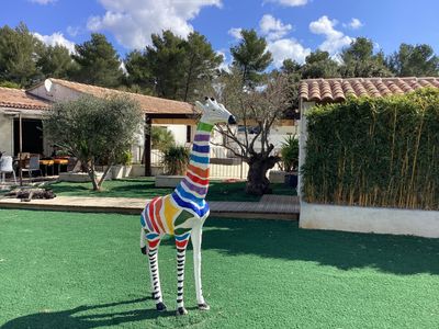 Bain de soleil, piscine et pool house 