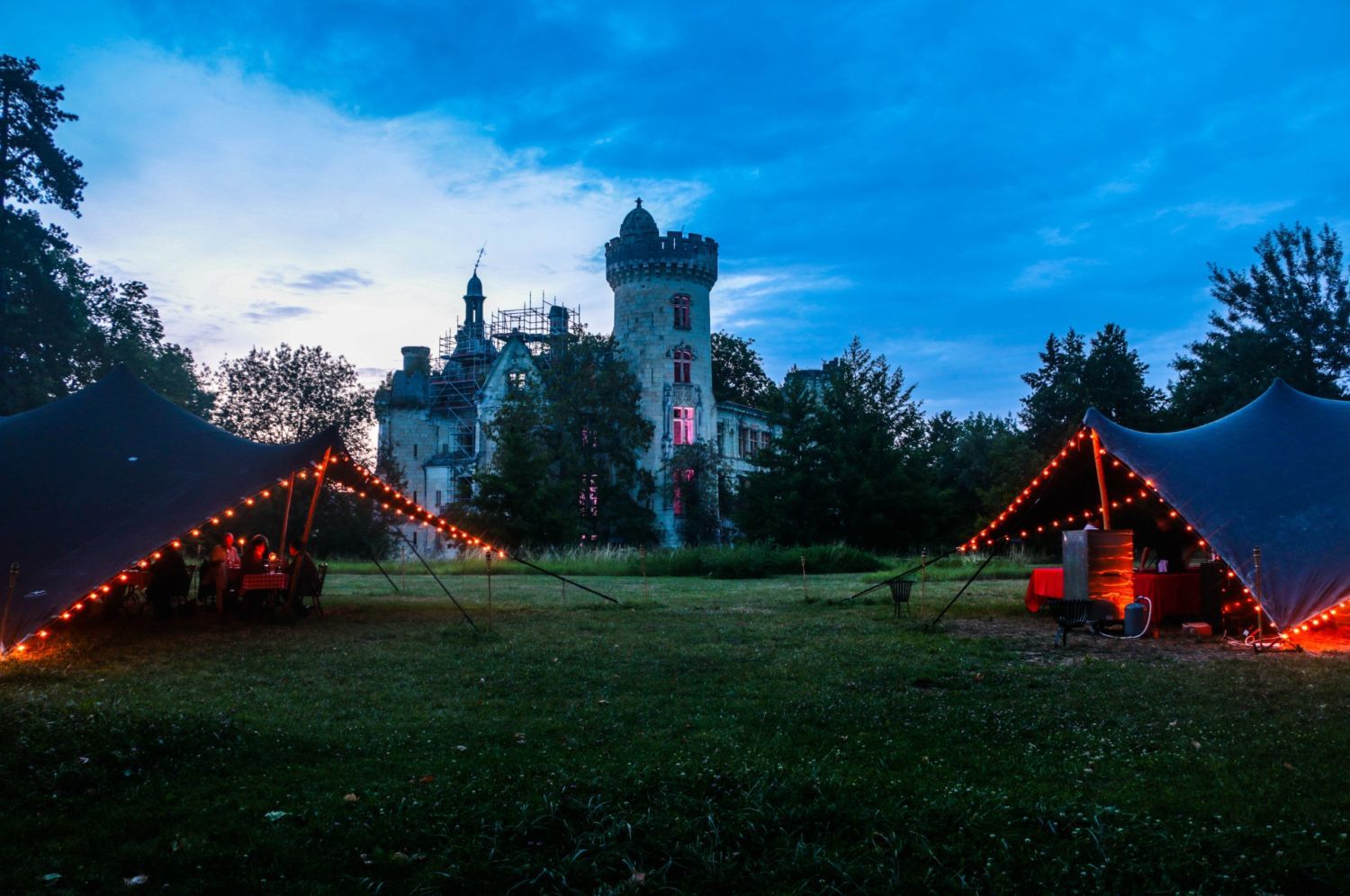 Mysterious and romantic castle in the Loire Valley