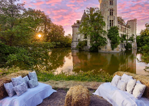 Mysterious and romantic castle in the Loire Valley