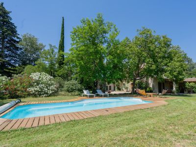 Mas surrounded by vines and olive trees