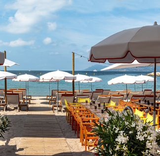 Restaurant on the beach near Croisette