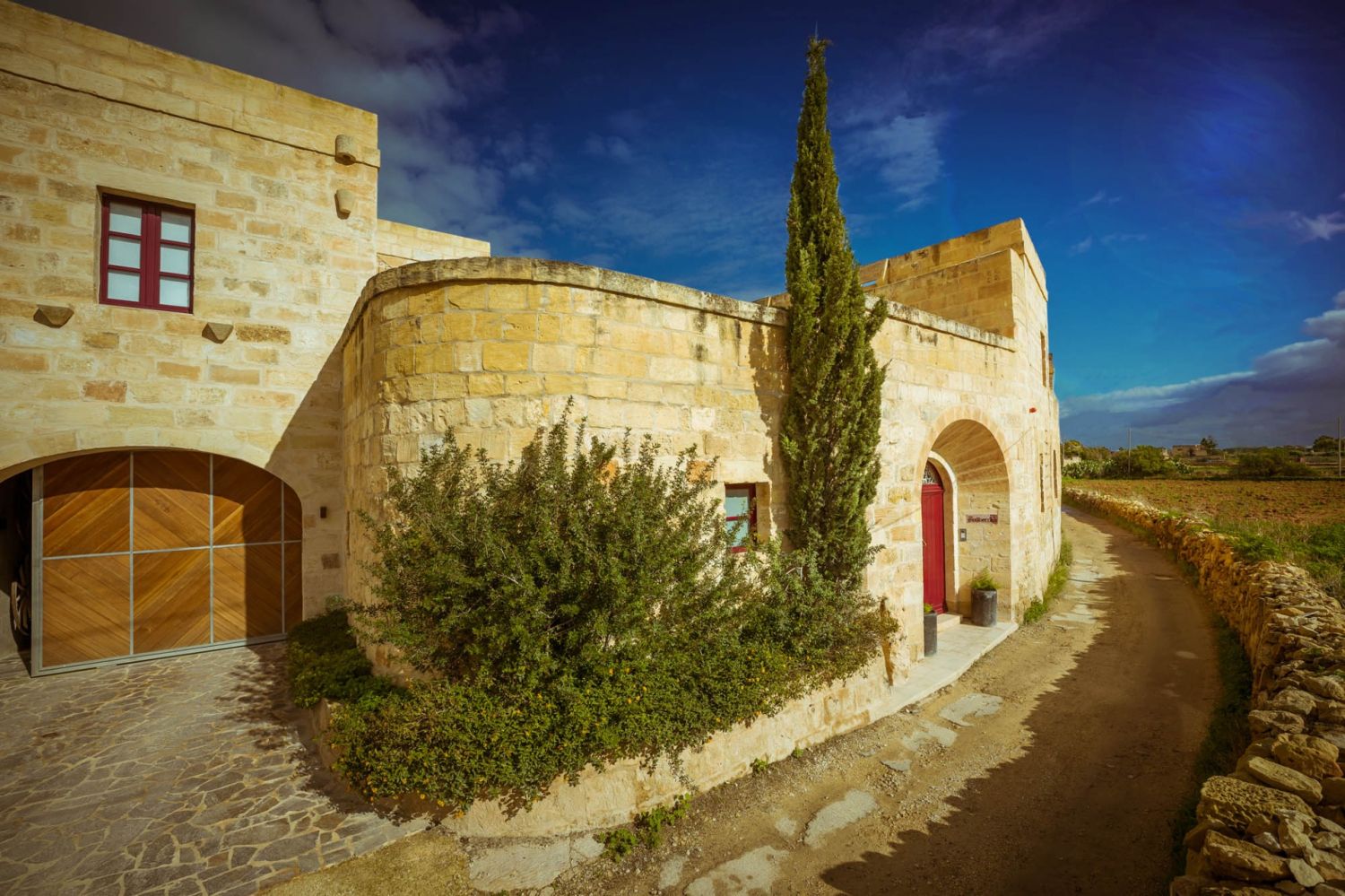 Traditional Mediterranean Vernacular Building.