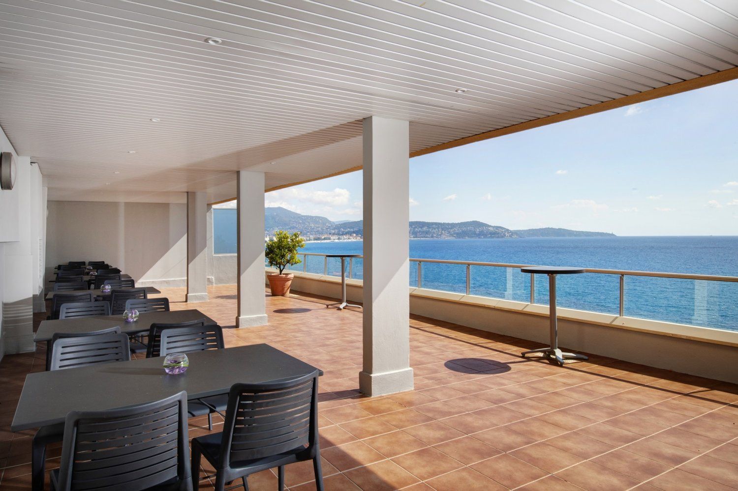 Venue and its private terrace with a panoramic view
