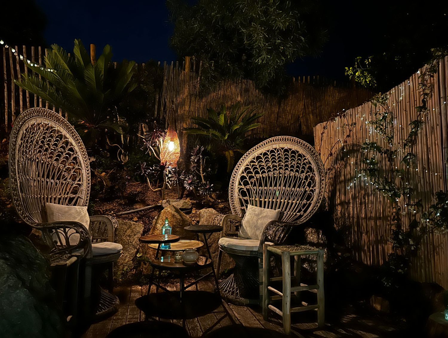 Cocktail and tapas bar in a garden near the beach