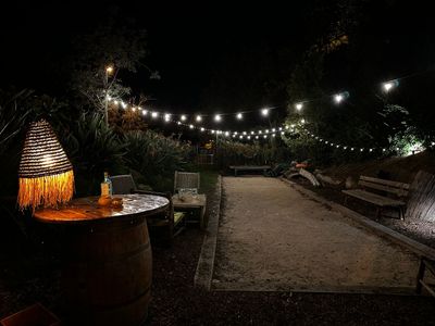 Cocktail and tapas bar in a garden near the beach