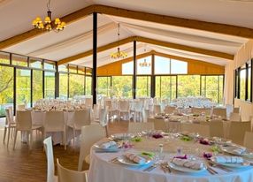 Reception room in the middle of an equestrian center