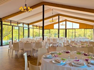 Reception room in the middle of an equestrian center