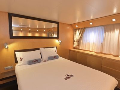 Charming boat at the port of Fontvieille