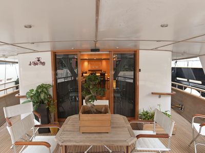 Charming boat at the port of Fontvieille