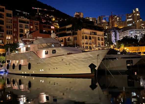 Charming boat at the port of Fontvieille