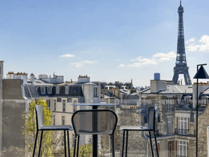 Eiffel Tower View Rooftop in a Modern 4-Star Hotel in Paris