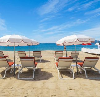 Private Beach in Cannes facing the Palais des Festivals