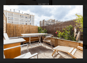 Loft of 110 m² with balcony and exposed frame terrace