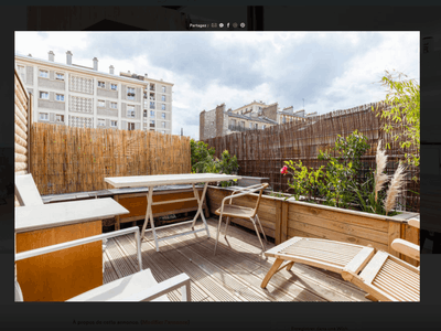 Loft of 110 m² with balcony and exposed frame terrace