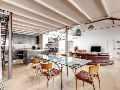 Top Floor Paris Loft with Eiffel Structure & Home Atmosphere