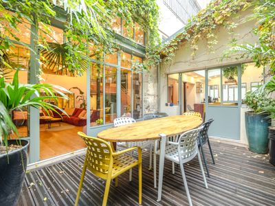 Parisian Loft with Green Terrace for Events up to 60 People