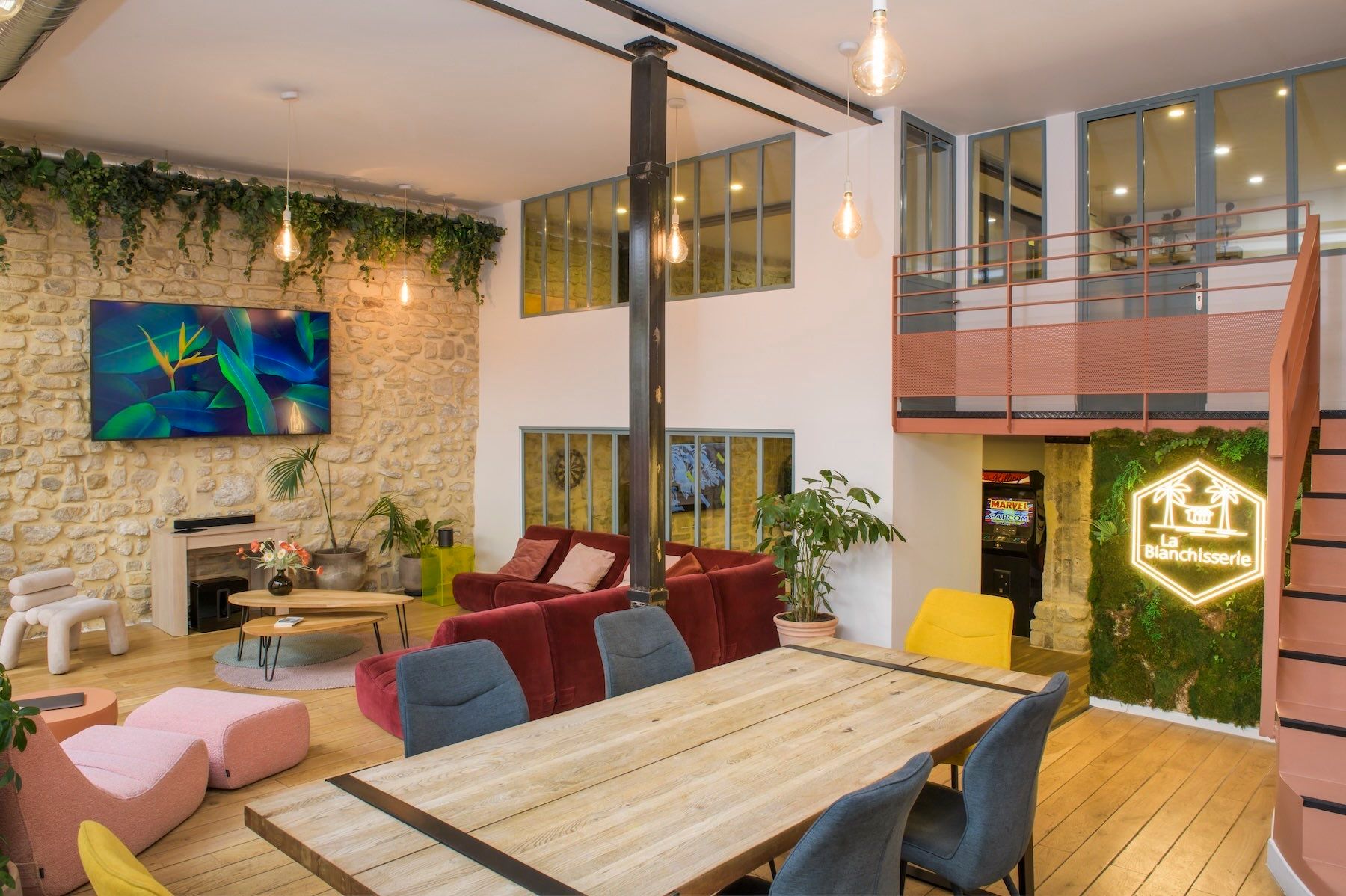 Parisian Loft with Green Terrace for Events up to 60 People