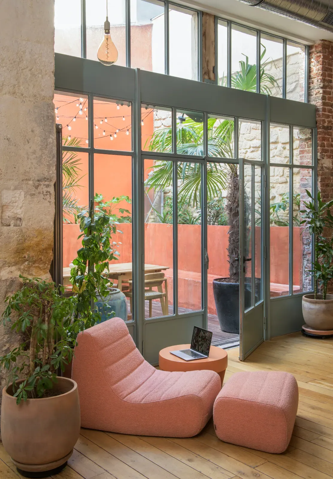 Parisian Loft with Green Terrace for Events up to 60 People
