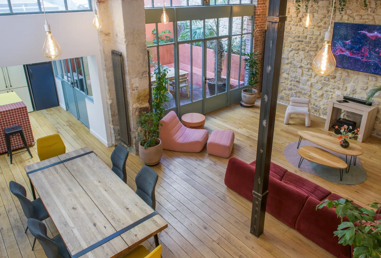 Parisian Loft with Green Terrace for Events up to 60 People