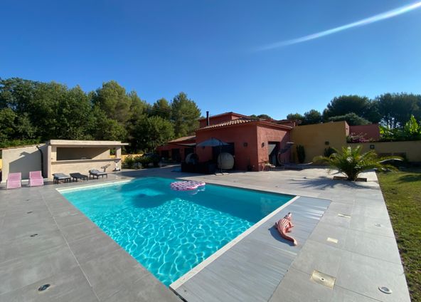 Terrace with swimming pool