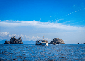 Hybrid boat destination to the Hyères Islands (Porquerolles & Port-Cros) and Fort de Brégançon