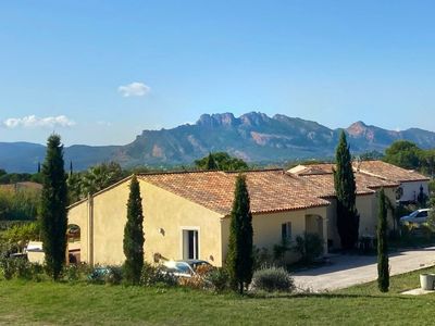 Villa with a swimming pool and a large garden