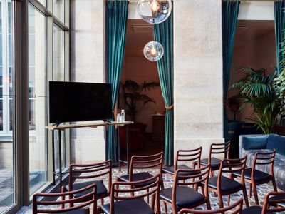 Elegant Parisian Venue with Glass Roof & Green Wall for Events