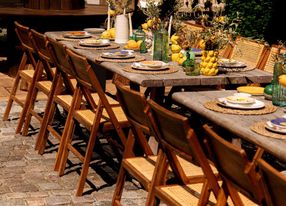 A paved interior courtyard in an 18th century mansion