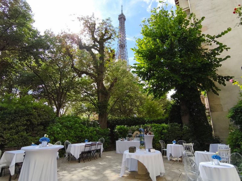Elegant Eiffel Tower Venue with Private Terrace & Historic Charm
